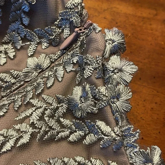 NWOT!! JS Collections Embroidered One Shoulder Maxi Evening Dress - Size 4 - Picture 12 of 16